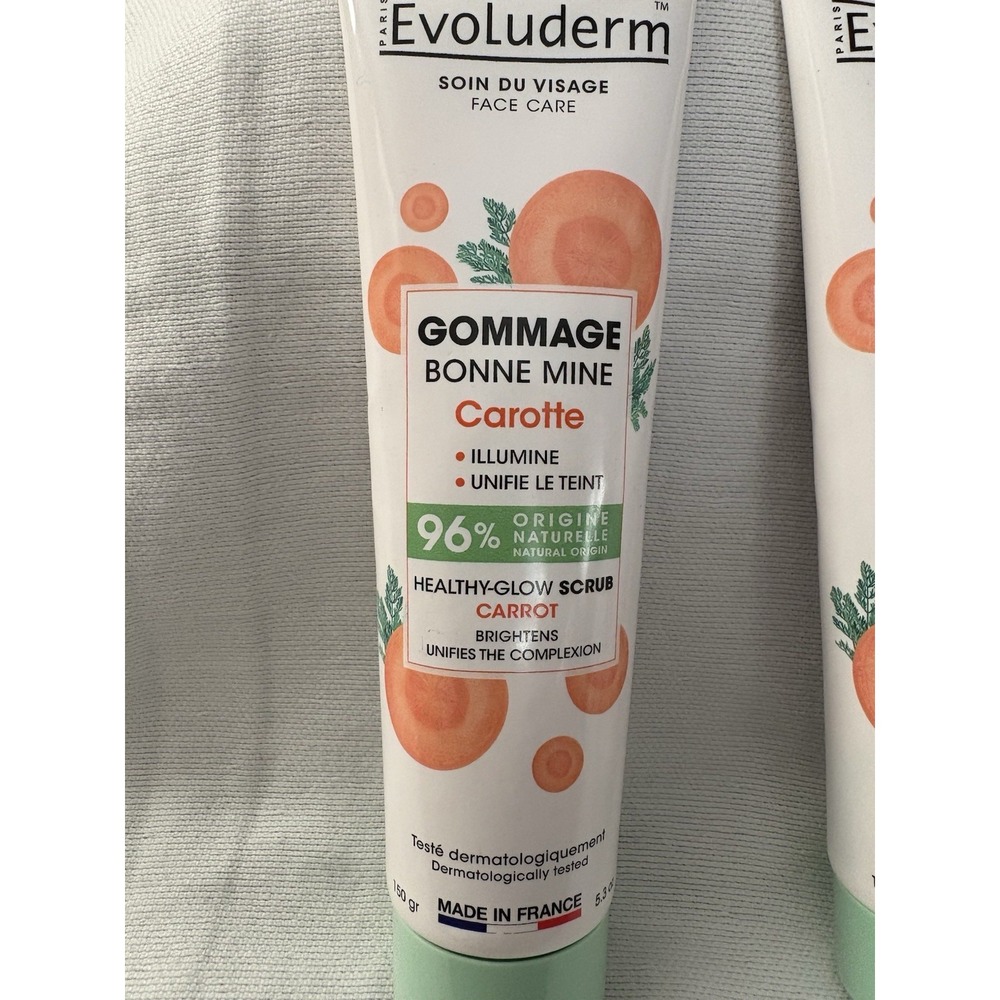 Evoluderm Gommage Bone Mine Carotte Soin Du Visage Face Care Carrot Glow Scrub - Picture 2 of 5